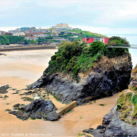 Buy canvas prints of Towan beach, Newquay, Cornwall. by john hill