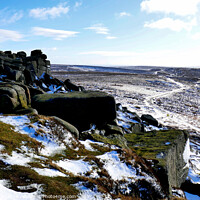 Buy canvas prints of Stanage edge, Peak district, Derbyshire, UK. by john hill