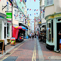 Buy canvas prints of St. Alban street, Weymouth, Dorset, UK. by john hill