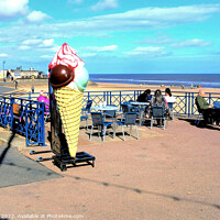Buy canvas prints of Seaside alfresco view, Mablethorpe. by john hill