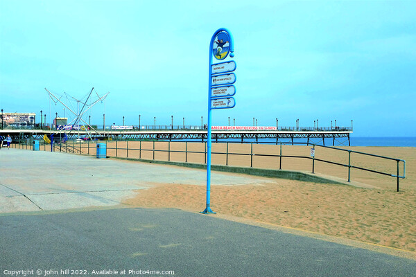 Skegness signs and pier. Picture Board by john hill