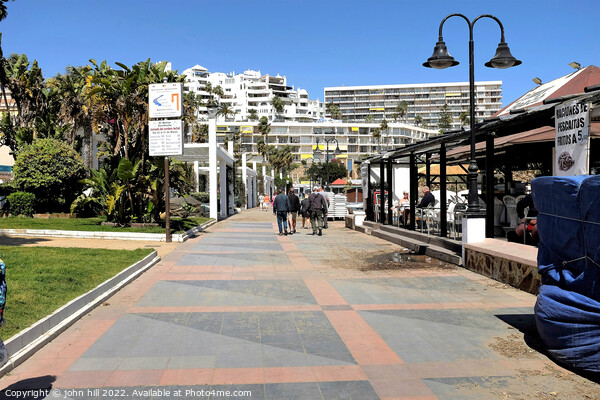 South seafront promenade, Torremolinos, Spain. Picture Board by john hill