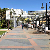 Buy canvas prints of South seafront promenade, Torremolinos, Spain. by john hill