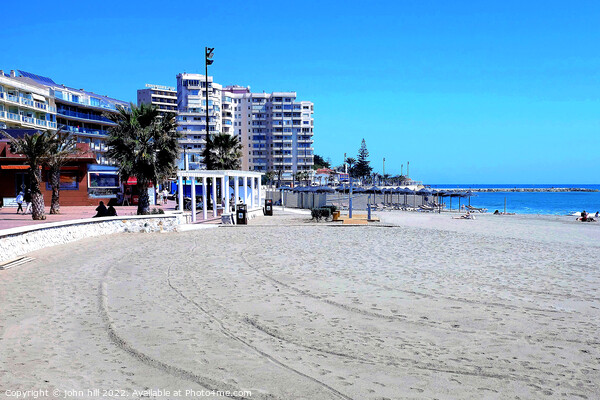 Los Boliches beach, Fuengirola, Spain. Picture Board by john hill
