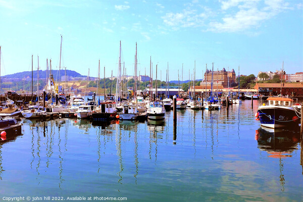 Harbour and Marina reflections, Scarborough, Yorkshire. Picture Board by john hill