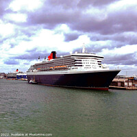 Buy canvas prints of Queen Mary 2 cruise ship, Southampton, UK. by john hill