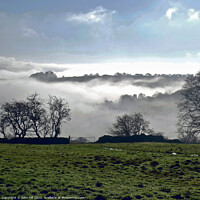 Buy canvas prints of Above the Morning mist in Derbyshire. by john hill