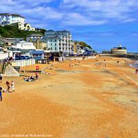 Buy canvas prints of Ventnor beach, Isle of Wight, UK. by john hill