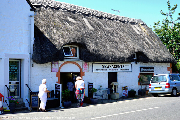 Thatched Village store, Brightstone, Isle of Wight, UK. Picture Board by john hill