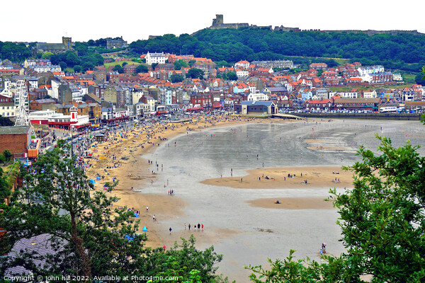 Scarborough South beach at low tide, North Yorkshire, UK. Picture Board by john hill