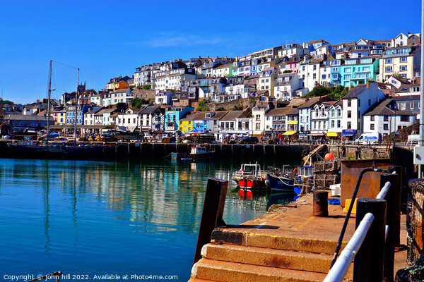 Harbour and quayside, Brixham, Devon, UK. Picture Board by john hill