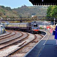 Buy canvas prints of Dartmouth steam railway, Kingswear, Devon, UK. by john hill