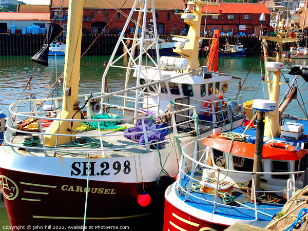 Fishing boats, Scarborough, Yorkshire. Picture Board by john hill