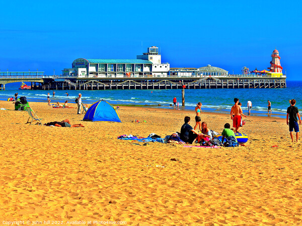 Bournemouth beach and pier, Dorset, UK. Picture Board by john hill