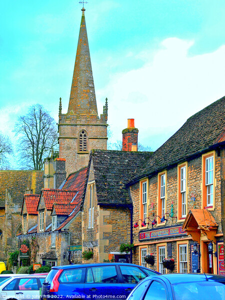 The church and houses on church street,Lacock,Wiltshire,uk Picture Board by john hill