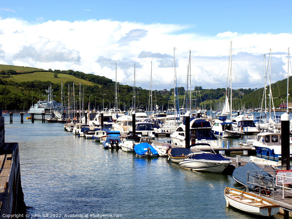 Marina, River Dart, Dartmouth, Devon. Picture Board by john hill