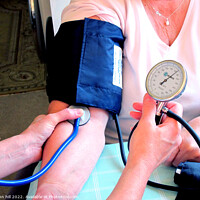 Buy canvas prints of Taking blood pressure. by john hill