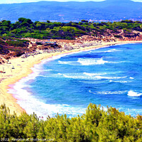 Buy canvas prints of Mandraki Beach, Skiathos; Greece. by john hill