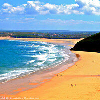 Buy canvas prints of Carbis Bay and Hayle sands, St.Ives. by john hill
