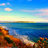 Buy canvas prints of Sandown bay from Shanklin, Isle of Wight by john hill