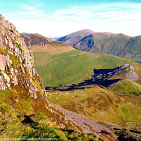 Buy canvas prints of Y Garn (Nantlle Ridge) Moel Eilio Snowdonia Wales by john hill