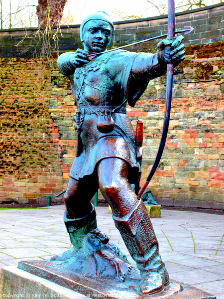 Robin Hood statue, Nottingham. Picture Board by john hill