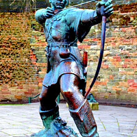 Buy canvas prints of Robin Hood statue, Nottingham. by john hill