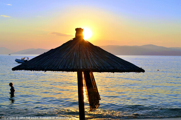 Sunset, Ag Eleni beach, Skiathos, Greece Picture Board by john hill