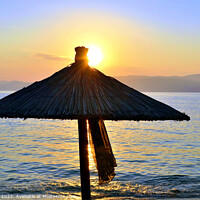 Buy canvas prints of Sunset, Ag Eleni beach, Skiathos, Greece by john hill