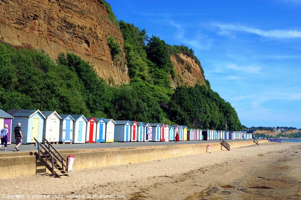 Colourful beach huts Picture Board by john hill