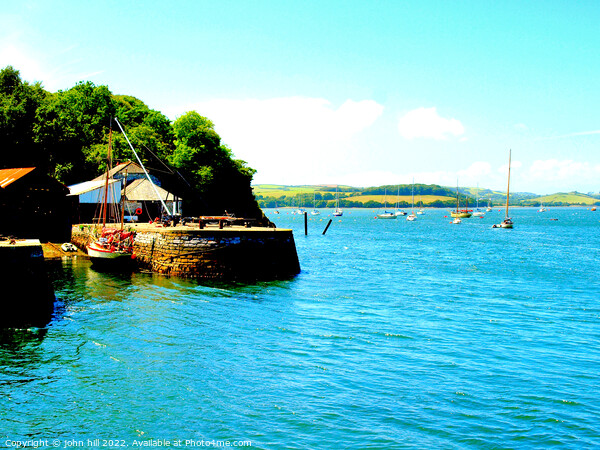 Boatyard on the river Tamar,Cornwall, UK. Picture Board by john hill