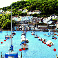 Buy canvas prints of Parallel parking, East Looe River, Cornwall. by john hill