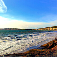 Buy canvas prints of Compton bay, Isle of Wight, UK. by john hill