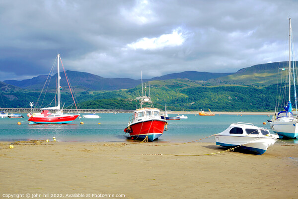 Barmouth beach and river Mawddach, Wales Picture Board by john hill