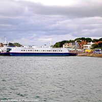Buy canvas prints of Poole harbour Chain Ferry. by john hill