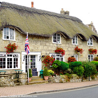 Buy canvas prints of The village Inn at Old Shanklin on the Isle of Wight by john hill