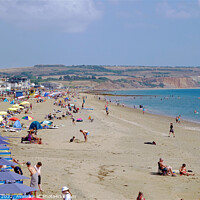 Buy canvas prints of Sandown Summer on the Isle of Wight. by john hill