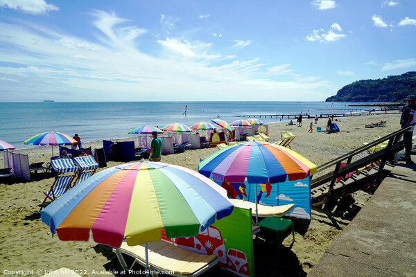 Colourful Shanklin beach on the Isle of Wight. Picture Board by john hill