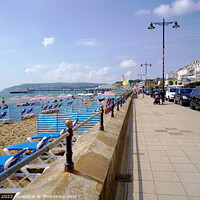 Buy canvas prints of Sandown seafront on the Isle of Wight. by john hill