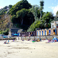 Buy canvas prints of Chine beach Shanklin, Isle of Wight. by john hill