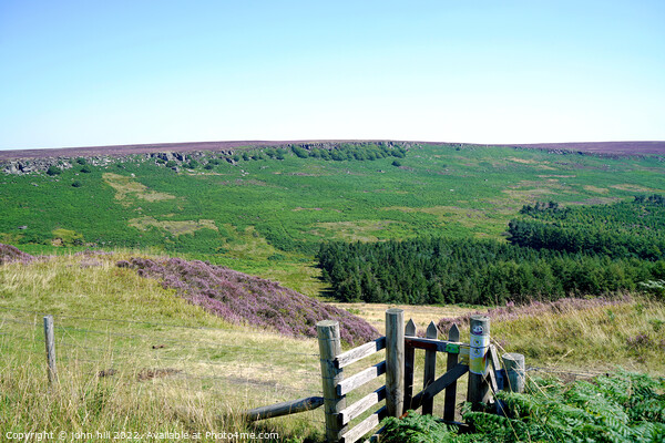 Across the valley to Stanage Edge, Derbyshire. Picture Board by john hill