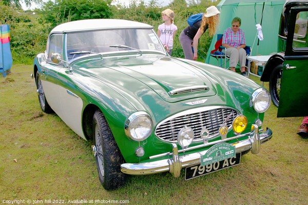 Classic vintage Austin healey sports. Picture Board by john hill