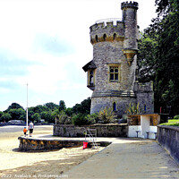 Buy canvas prints of The Majestic Appley Tower Overlooks Ryde Beach by john hill