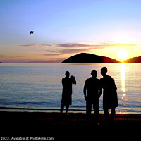 Buy canvas prints of Sunset, Tsougrias Island, Skiathos, Greece. by john hill