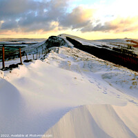 Buy canvas prints of The Great Ridge in Winter, Derbyshire, UK. by john hill