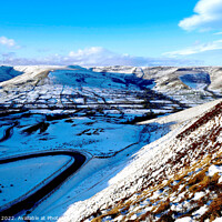 Buy canvas prints of Peak district Vale of Edale in Winter Derbyshire, UK. by john hill