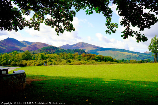 North Western fells and Grisdale Pike Keswick Cumbria Picture Board by john hill