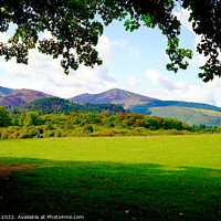 Buy canvas prints of North Western fells and Grisdale Pike Keswick Cumbria by john hill