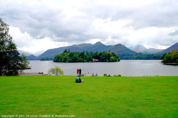 Derwentwater and Catbells Keswick Cumbria Picture Board by john hill