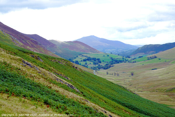 Newlands valley and Skiddaw, Lake district, Cumbria. Picture Board by john hill